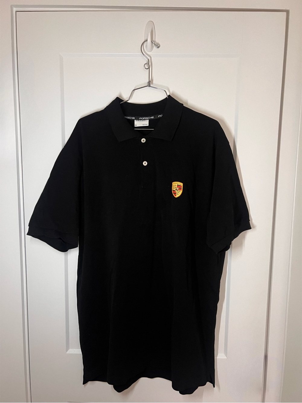 Porsche Design 3/4 Button Down Tee Black